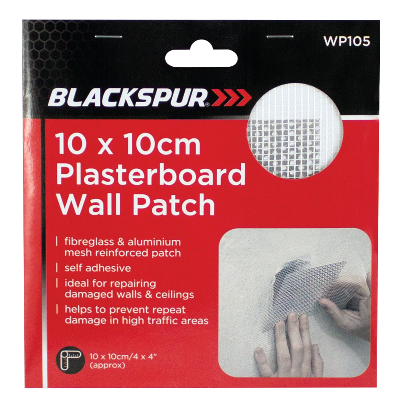 Blackspur 10 x 10cm Plasterboard Wall Patch