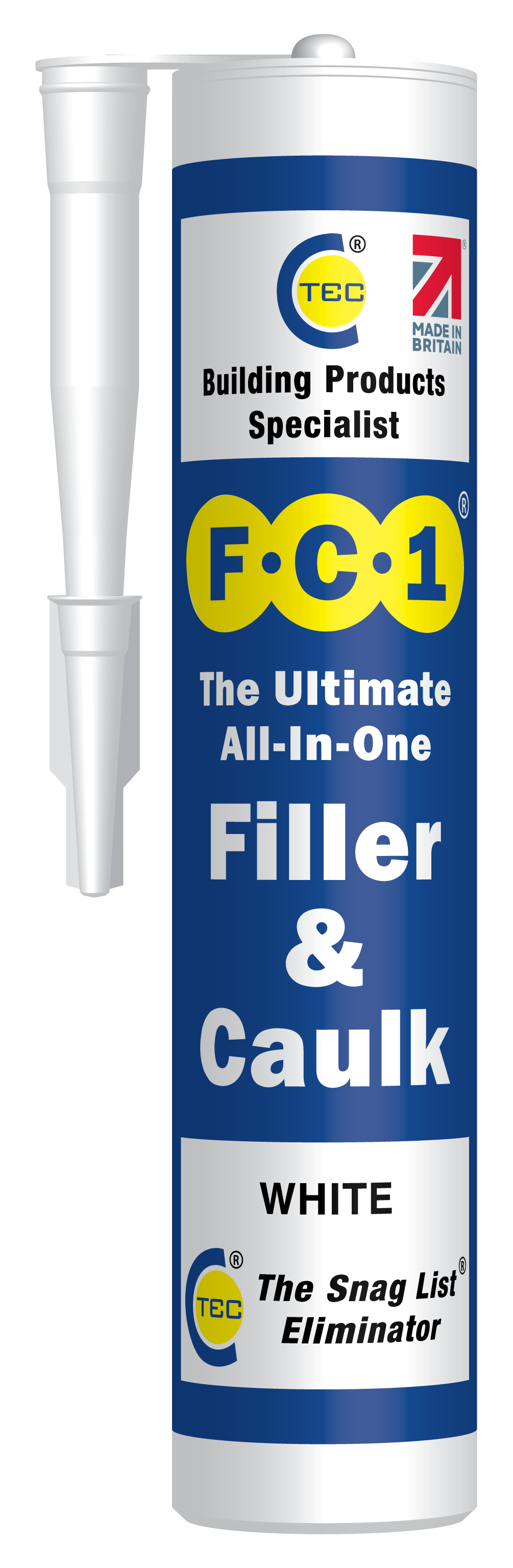 C-Tec FC1 The Ultimate All In One Filler & Caulk White 310ml