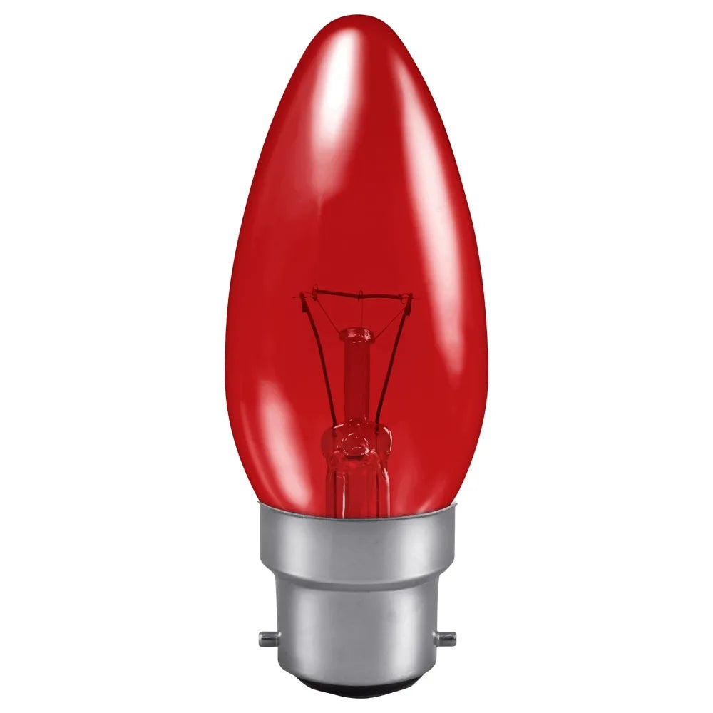 Crompton Fireglow BC 40W Candle Red