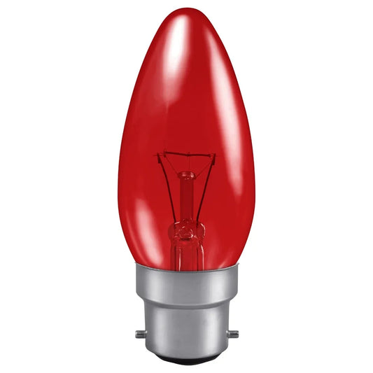 Crompton Fireglow BC 40W Candle Red