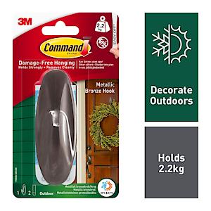 Command Outdoor Bronze Designer Hook