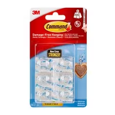 Command Mini Hooks Clear 18 Pack