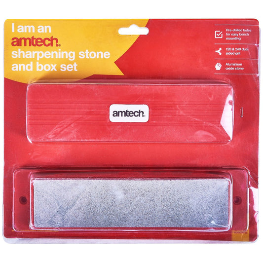 Amtech E2010 Sharpening Stone & Box Set