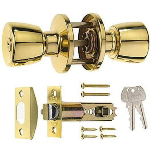 Era Brass Entrance Door Knob Set