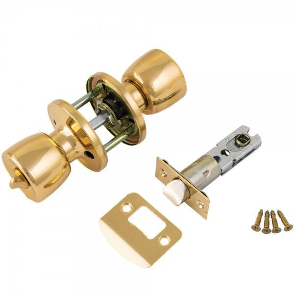 Era Brass Privacy Door Knob Set