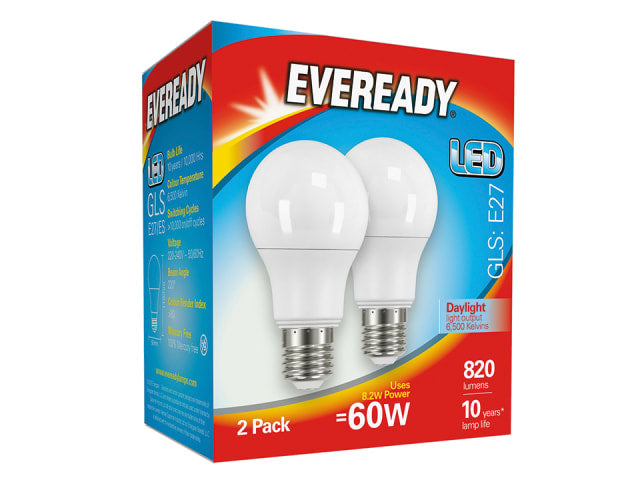 Eveready LED ES 60W Twin Pack