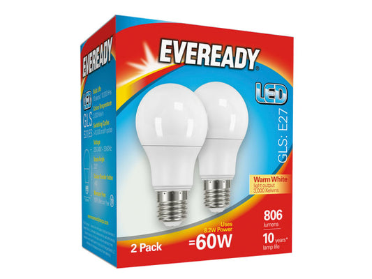 Eveready LED ES 60W Twin Pack