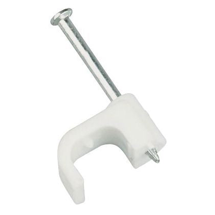 Smart Pack White Bell Wire Cable Clips 50 Pack