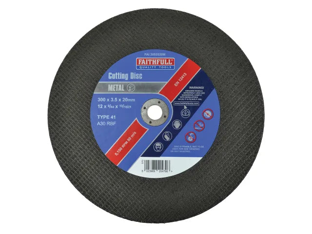 Faithfull 3003520M 300 x 3.5 x 20mm Metal Cutting Disc