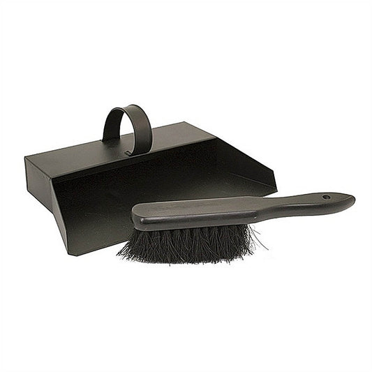 Inglenook Black Bannister Brush & Dustpan Set