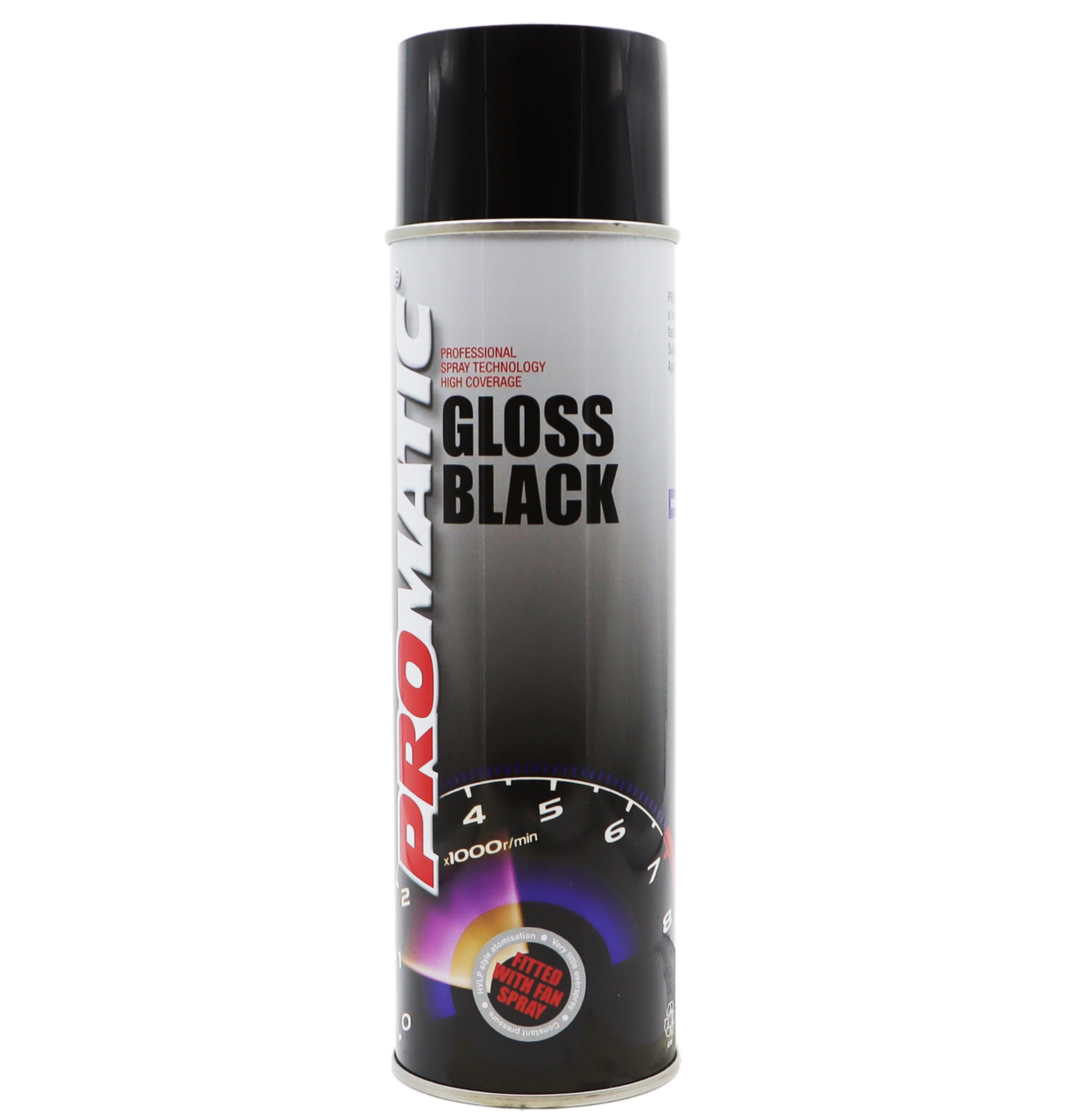 Promatic Gloss Black Spray Paint 500ml