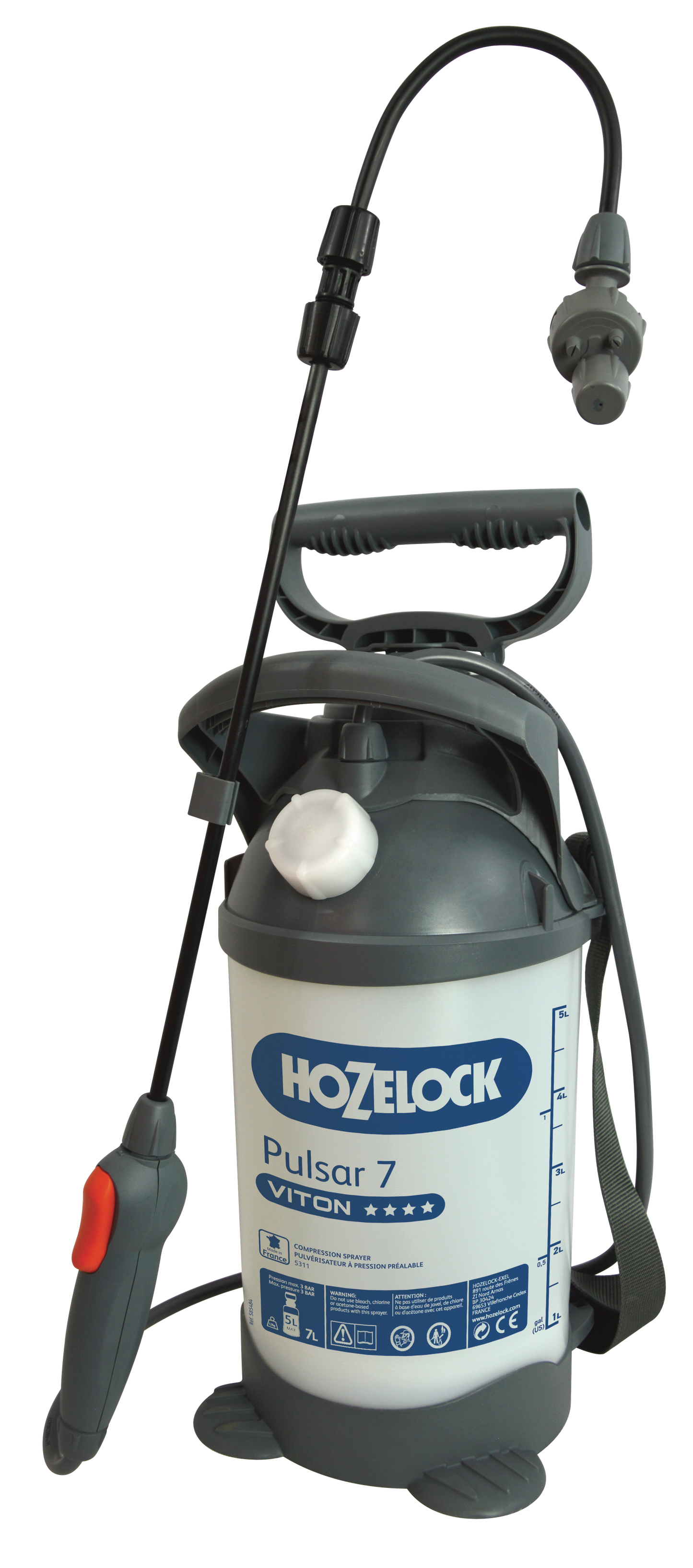 Hozelock 5311 Pulsar Viton Pressure Sprayer 7L - Compatible with Red Label