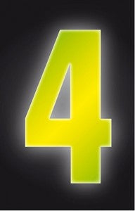 Hi Vis Yellow Wheelie Bin Numbers