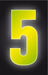 Hi Vis Yellow Wheelie Bin Numbers