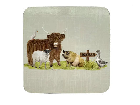 Home Living Old Farm Coasters 6 Pack