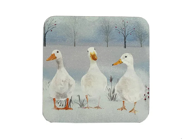 Home Living Winter Ducks Coasters 6 Pack