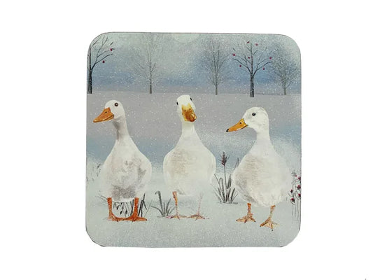 Home Living Winter Ducks Coasters 6 Pack