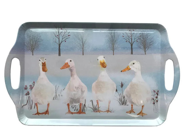 Home Living Winter Ducks Tea Tray