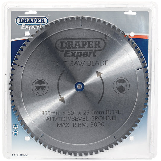 Draper Expert 09499 TCT Circular Saw Blade 355 X 25.4MM, 80T