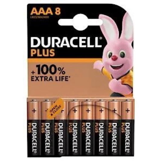 Duracell Plus AAA Battery 8 Pack