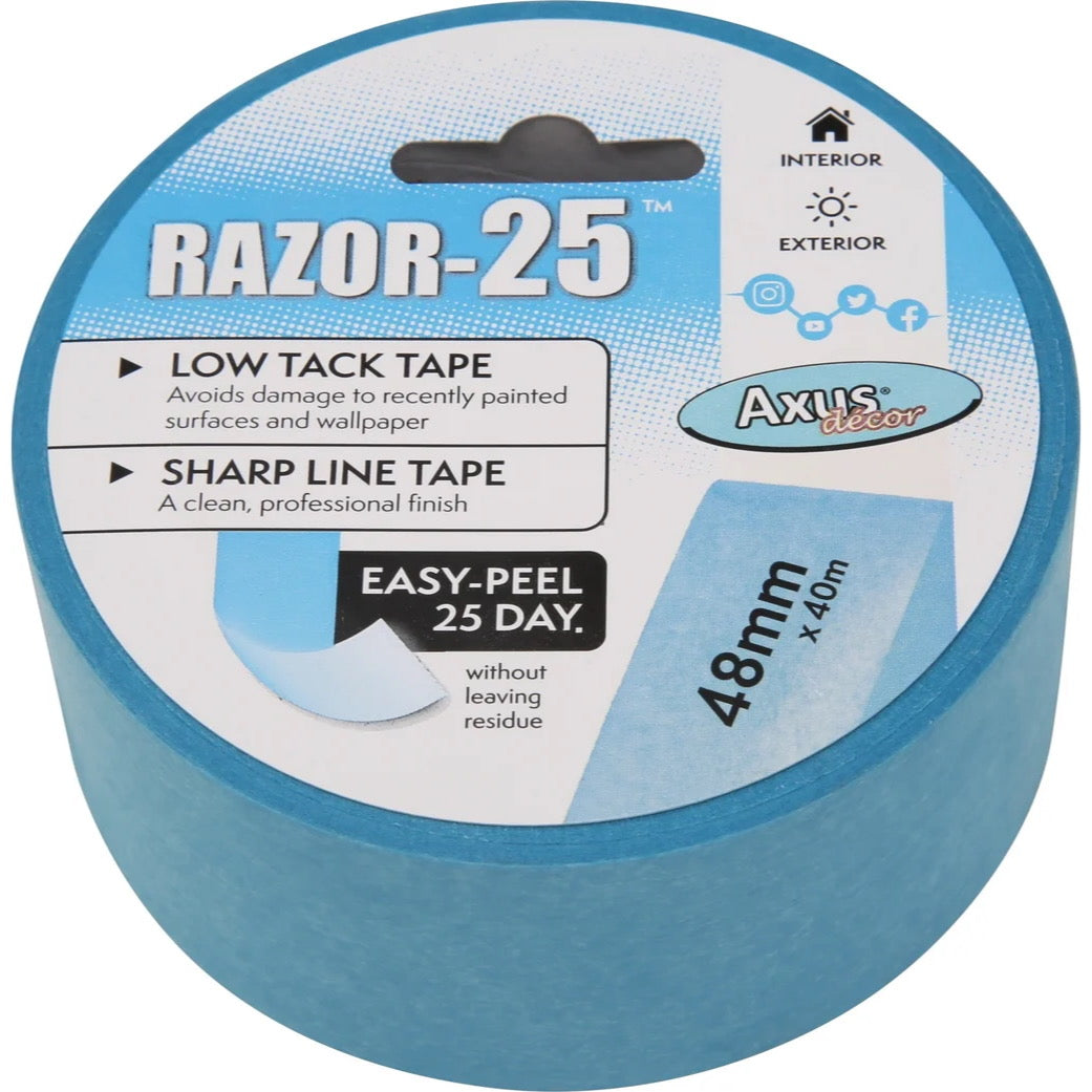 Axus Decor Razor 25 Low Tack Masking Tape 40m