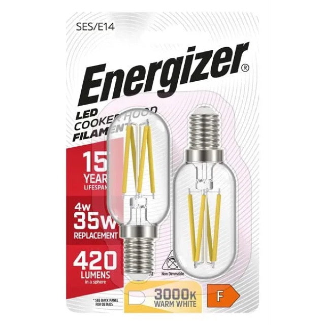 Energizer LED Cookerhood Bulbs SES 40W Twin Pack