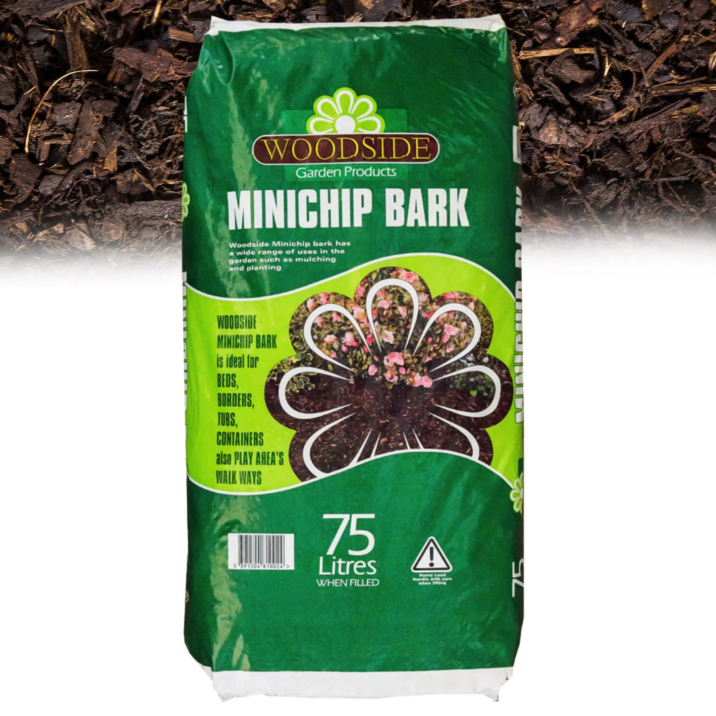 3 Bags of 75L Minichip Bark