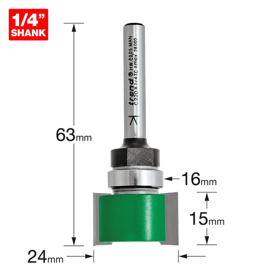 Trend C220X1/4TC Intumescent Cutter 15mm x 24mm