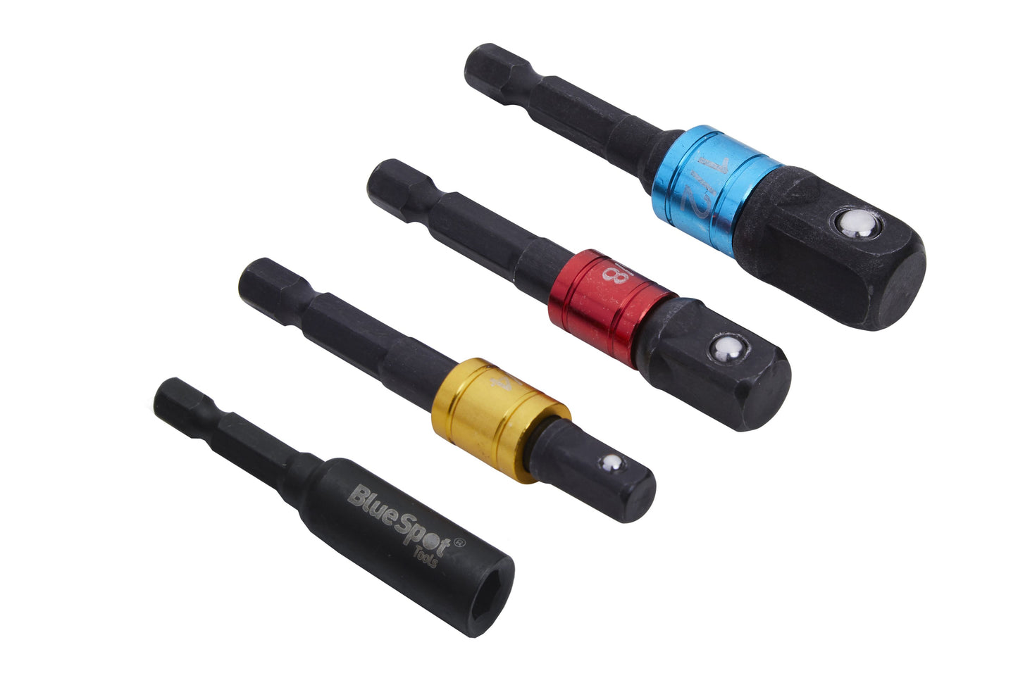 Blue Spot Colour Coded Impact Socket Adaptors with Bit Holder