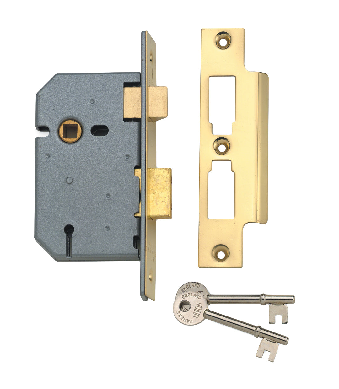 Union 3 Lever Mortice Lock 3” Brass