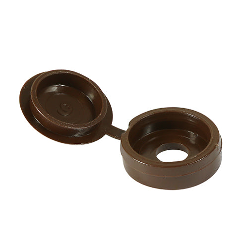 StarPack Brown Hinged Screw Covers for No 6 & 8 40 Pack