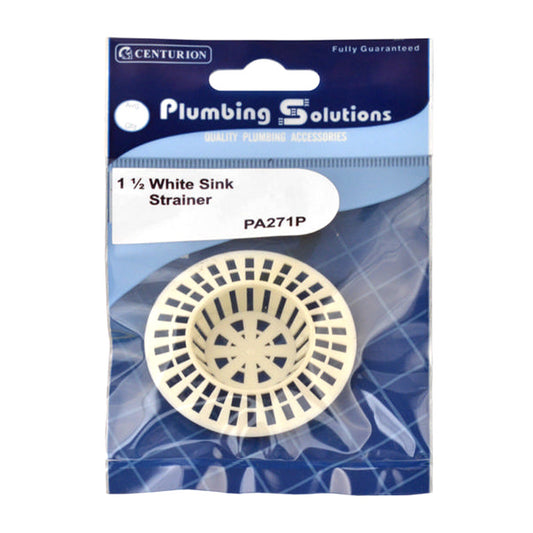 Centurion 1 1/2” Sink Strainer White