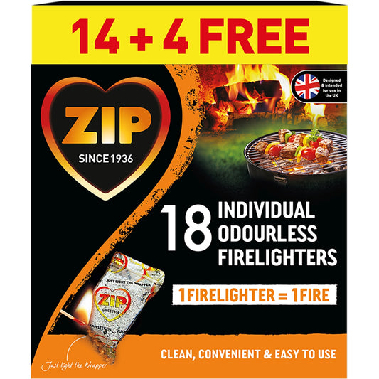 Zip Individual Odourless Firelighters 18 Pack