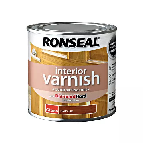 Ronseal Interior Varnish Gloss Dark Oak 250ml