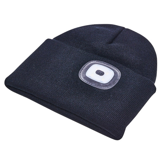 Amtech S1670 USB Rechargeable SMD LED Black Beanie Hat