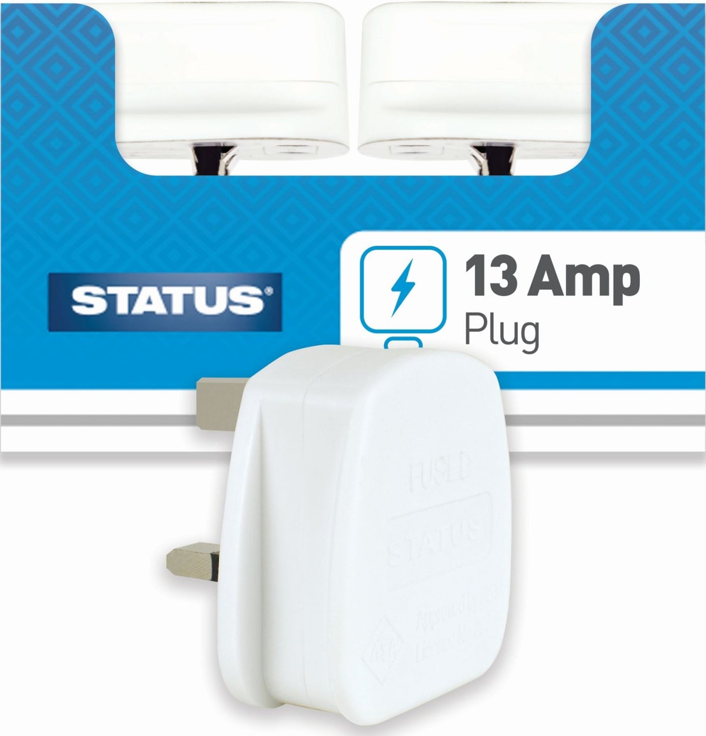 Status 13 Amp White Plug