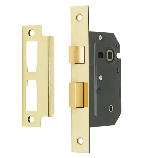 Sterling 2.5" Mortice Bathroom Lock Brass Plated