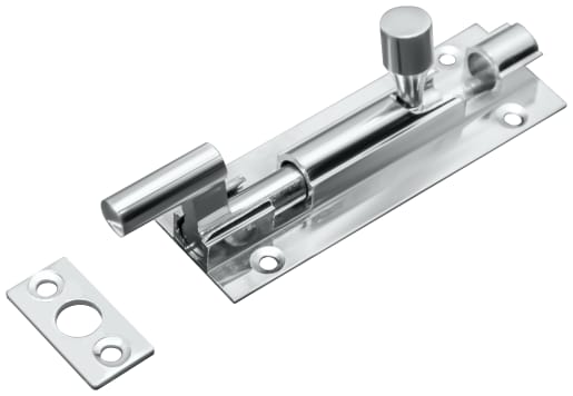 Basic Hardware 75mm Chrome Cranked Door Bolt