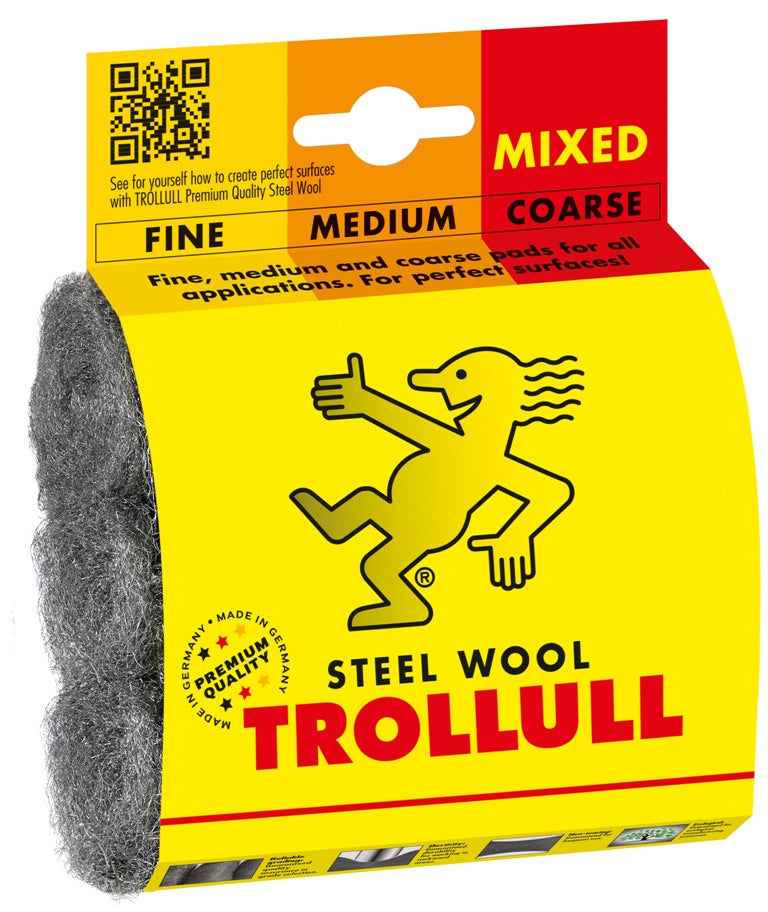 Trollull 3 Pack Mixed Steel Wool