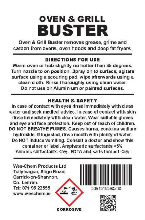 Wes Chem Oven & Grill Buster Spray