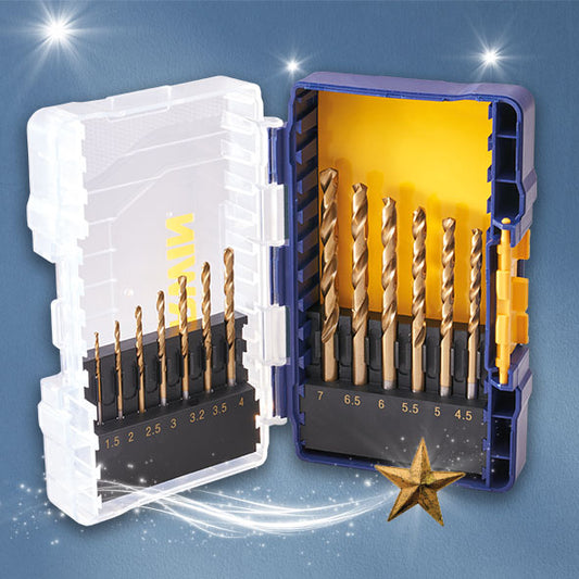 Irwin Tools 13 Piece HSS Pro Titanium Drill Bit Set