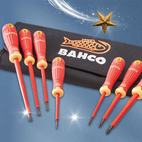 Bahco 7 Piece VDE Screwdriver Set in Wallet