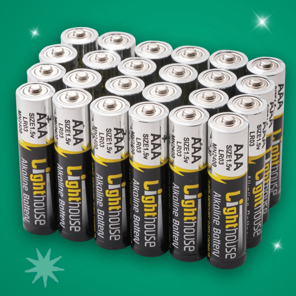 Lighthouse Alkaline Batteries 24 Pack