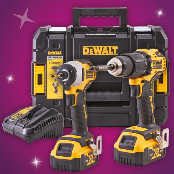 DeWalt 18V Combi & Impact Drill Twin Pack