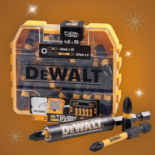 DeWalt 25 Piece PZ2 FlexTorq Impact Bits Box