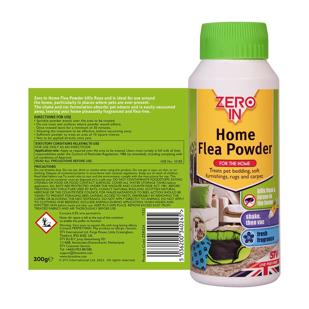 STV ZER024 Zero In Home Flea Powder 300g