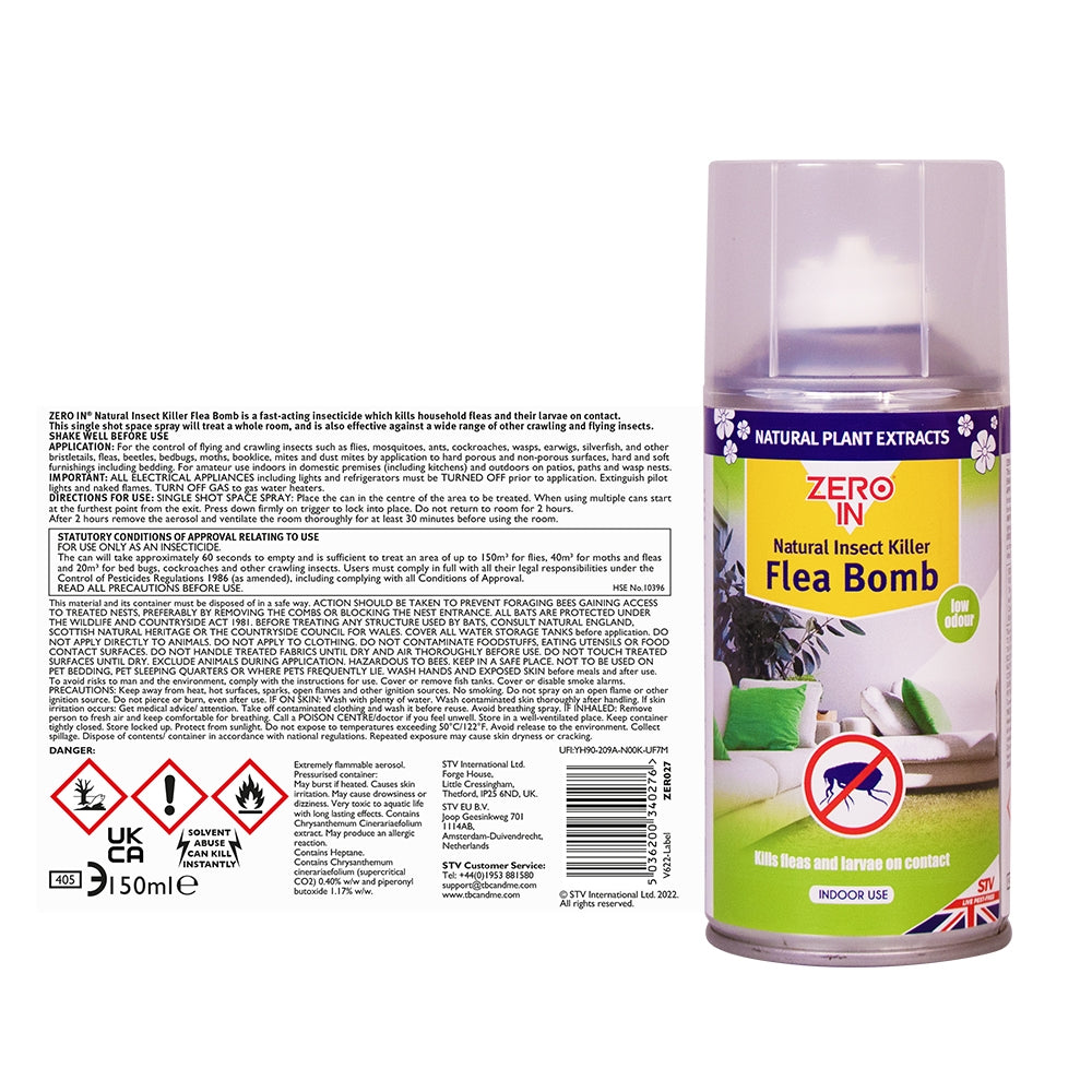 STV ZER027 Zero In Natural Insect Killer Flea Bomb