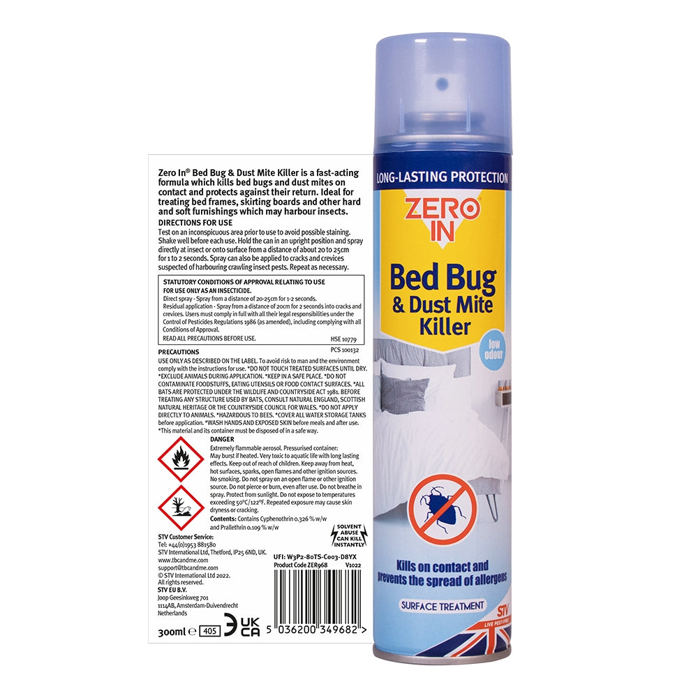 STV ZER968 Zero In Bed Bug & Dust Mite Killer