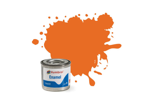 Humbrol Enamel Gloss Orange 18 14ml