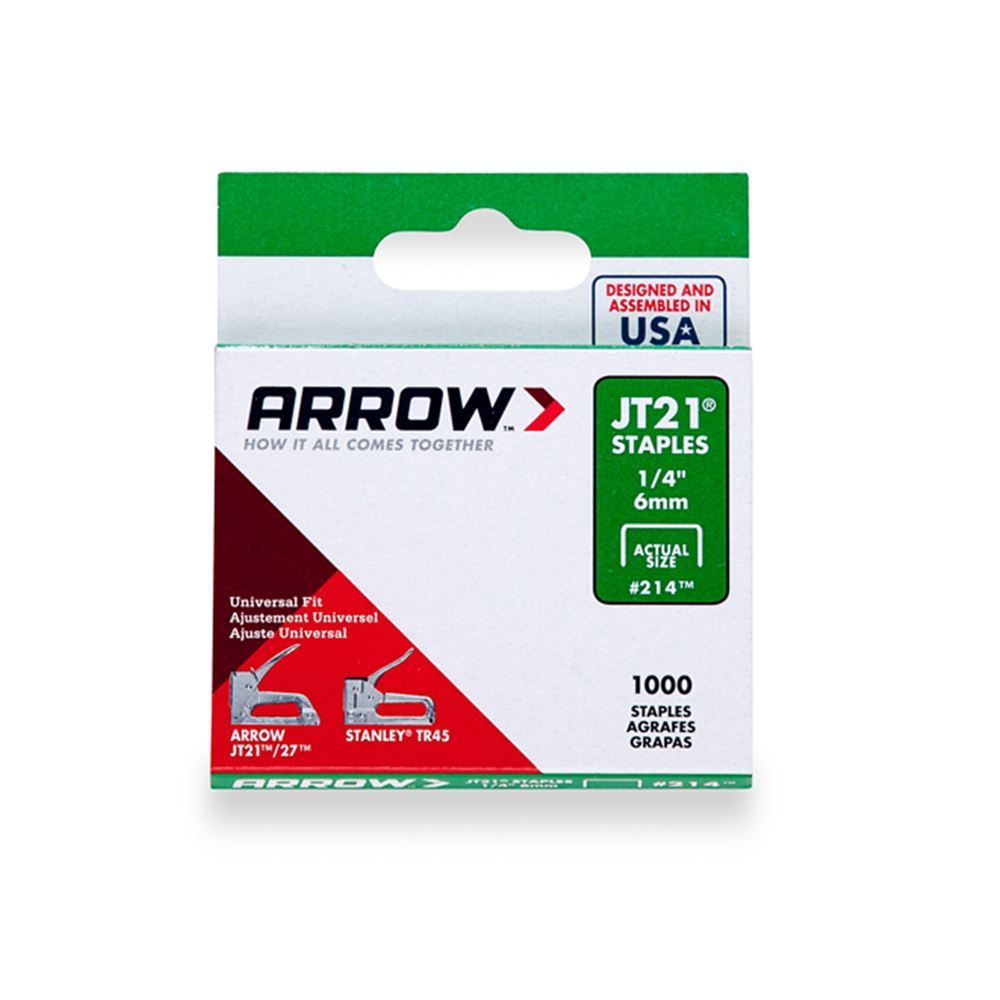 Arrow JT21 6mm Staples 1000 Pack